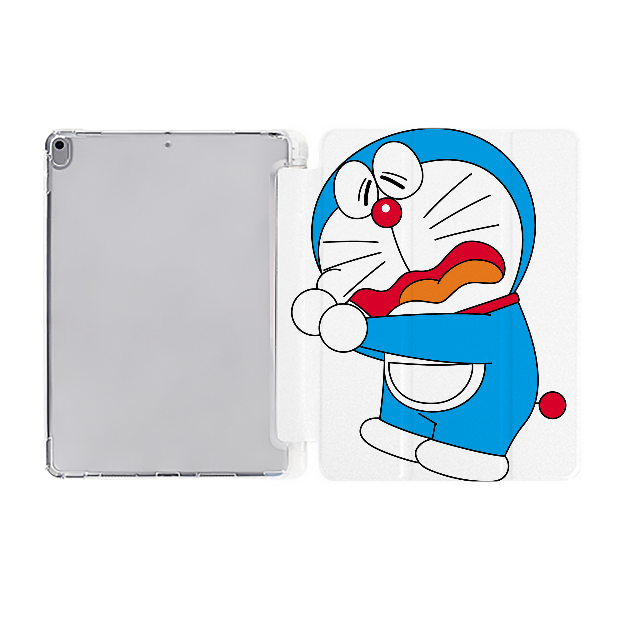 （画像用） ドラえもん Doraemon IPad ケース ペン収納付き 三つ折りスタンド PUレザー×シリコン 対応機種9.5/10.5/10.9インチ
